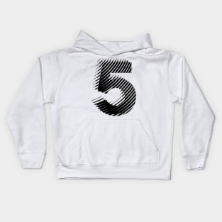 blurred 5 in black Kids Hoodie